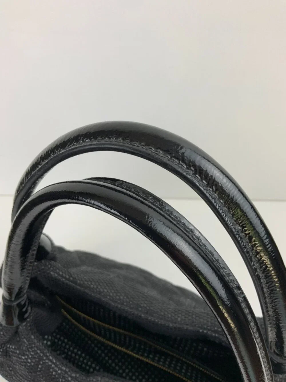 Kate Spade New York Black Quilted Woven Straw Satchel Hand Bag